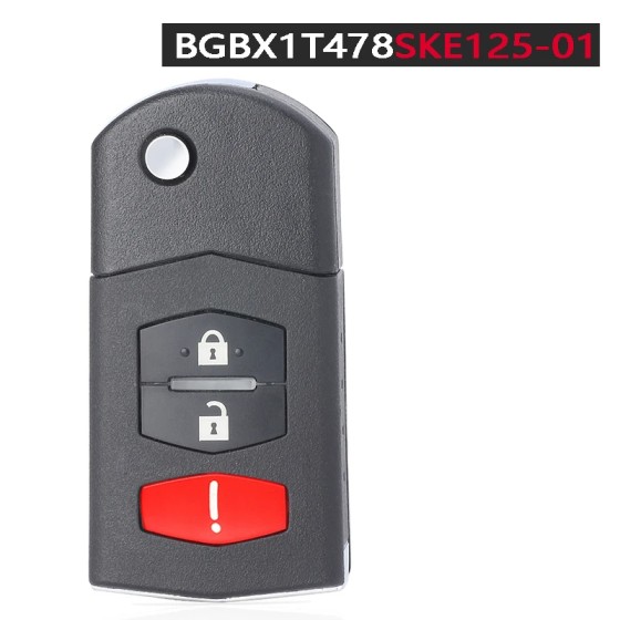 2006-2015 Mazda / 3-Button Flip Key / PN: CC43-67-5RYC / BGBX1T478SKE125-01 (AFTERMARKET)